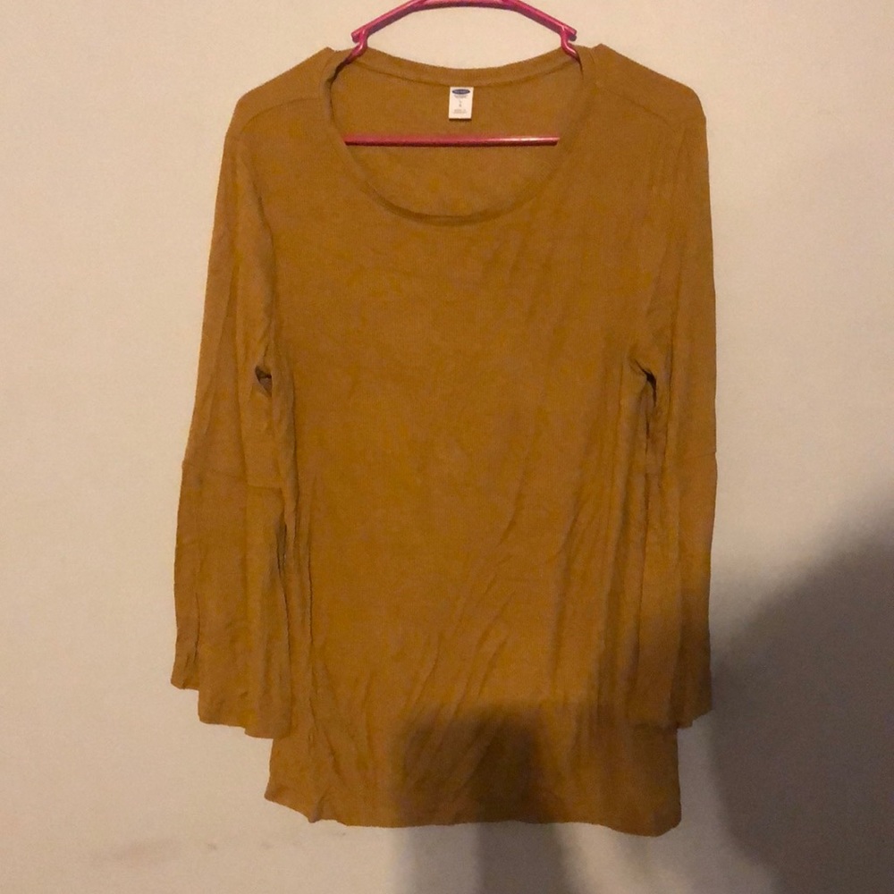 Mustard Old Navy Shirt with bell sleeves